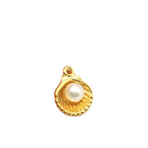 Shell and pearl charm