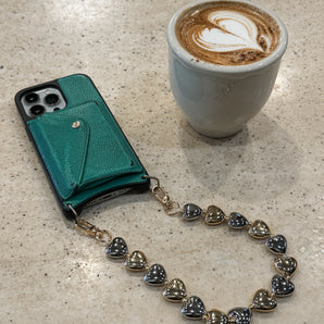 Heart phone chain wristlet