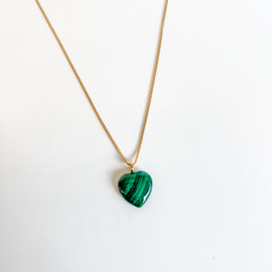 GREEN MALACHITE HEART