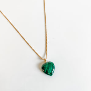 GREEN MALACHITE HEART