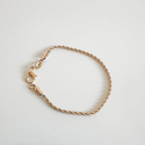 Skinny rope chain bracelet