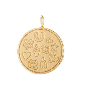 Good fortune gold charm