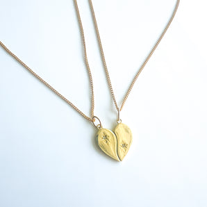 BESTIES heart necklace