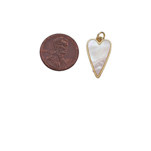 Mother of pearl heart charm