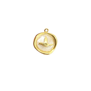 Dove coin charm