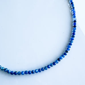 Blue kyanite mini candy gem necklace