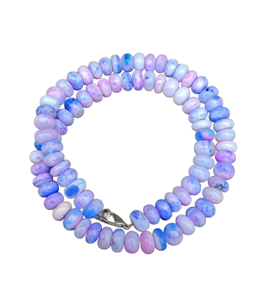 Lavender opal gemstone necklace