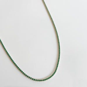 Mini emerald tennis chain