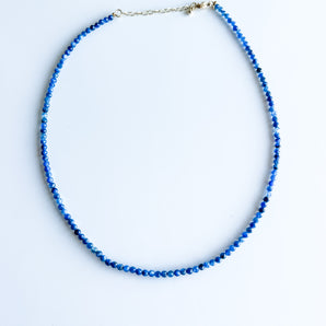 Blue kyanite mini candy gem necklace