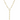 14K Gold Paperclip Lariat Necklace