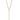 14K Gold Paperclip Lariat Necklace