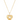14K Gold Heart Necklace with CZ-Set Bail
