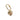 Gold heart-shaped charm on a charm clip with a red heart center on a white background