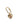 Gold heart-shaped charm on a charm clip with a red heart center on a white background