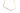 A delicate gold snake chain necklace draped in a curved shape against a clean, light off-white background.