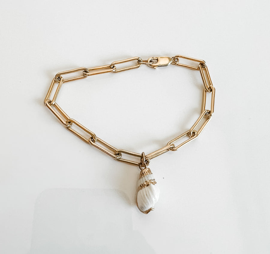 RILEY THICK BRACELET WITH SHELL