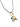 A gold-toned pendant necklace featuring a textured seashell, a white baroque pearl, a small turquoise bead, and a black cord on a white background.