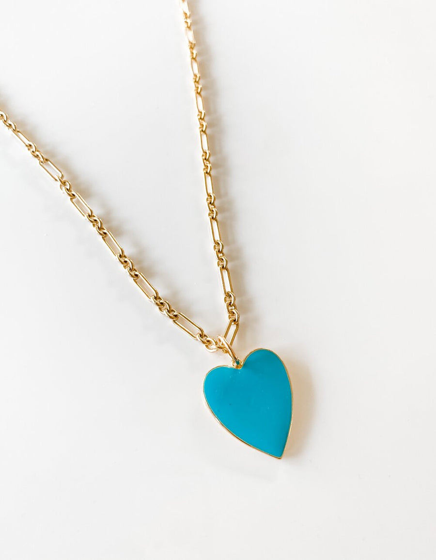TURQUOISE HEART NECKLACE