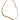A gold-filled curb chain necklace with freshwater pearls, displayed on a white background.