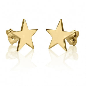 SOLID GOLD STAR STUDS