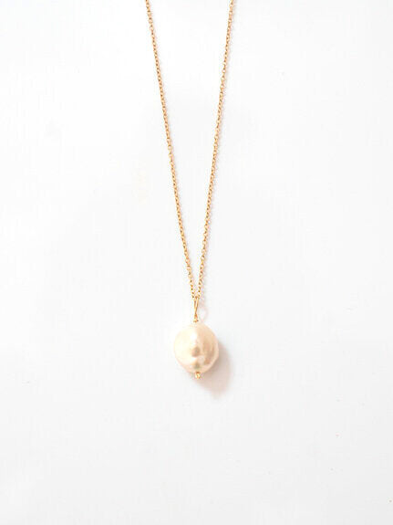 SOLID 14K GOLD DAINTY CHAIN WITH PEARL