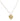 A gold-colored bar chain necklace featuring a heart-shaped pendant with a small white opal in the center, displayed on a plain background.