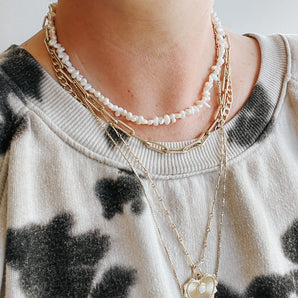 Petite fresh water pearl necklace