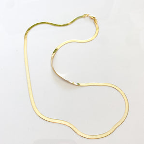 SOLID 14k HENNIE HERRINGBONE CHAIN