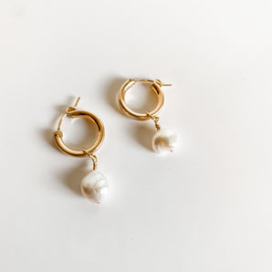 MINI PEARL HOOPS