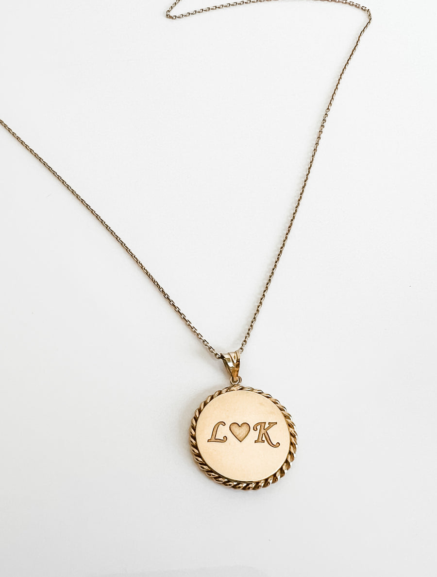 ENGRAVED COIN NECKLACE