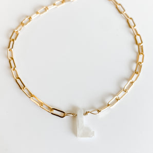 MICA PEARL INITIAL BRACELET