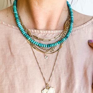 NATURAL Turquoise candy necklace