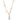 A gold-filled  paperclip necklace with a chain design and a single fresh water pearl attached to the chain.